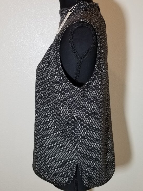 Max Studio London Womens Medium Sleeveless Top Business Party Retro Preppy NWT - Picture 4 of 9